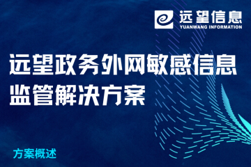 政務(wù)外網(wǎng)敏感信息如何有效監管？遠望信息解決方案來(lái)了